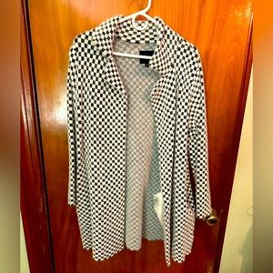 Liverpool Jacket- goes past the knee, very soft and cozy. Has pockets